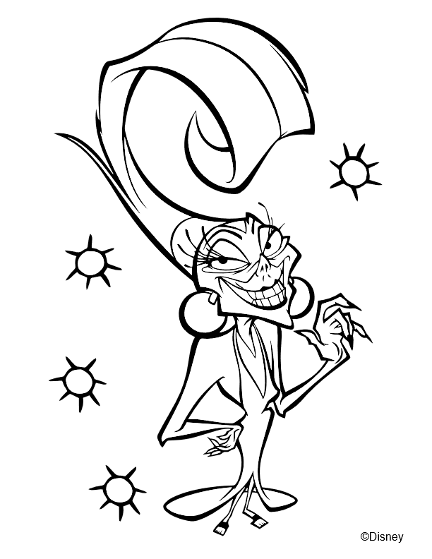 coloriage disney vilains izma