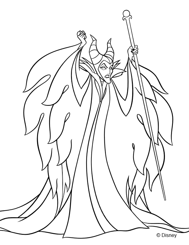 coloriage disney vilains maléfique