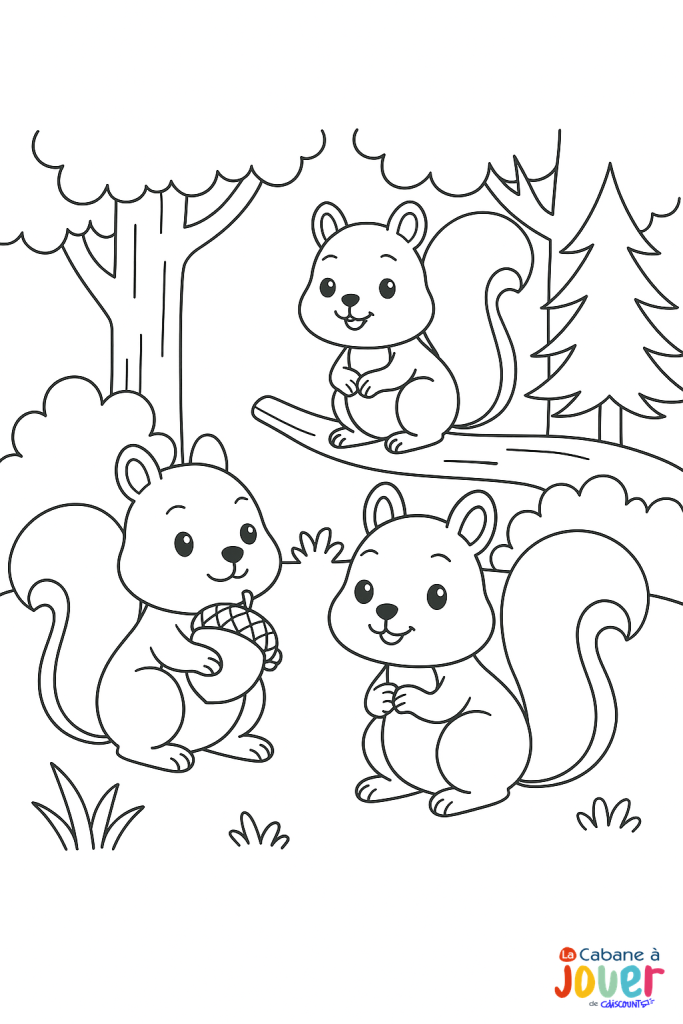 coloriage animaux foret
