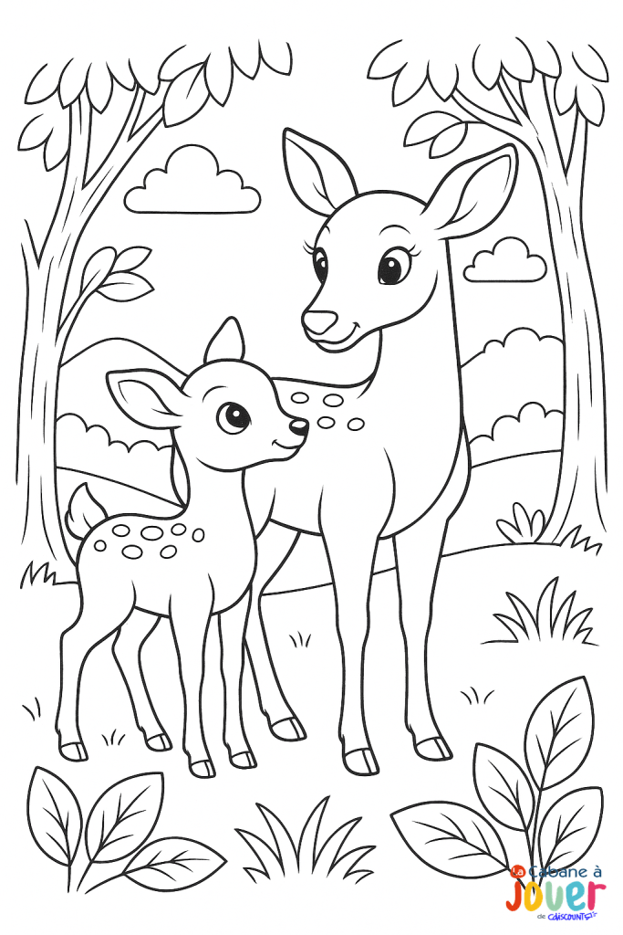 coloriage animaux foret