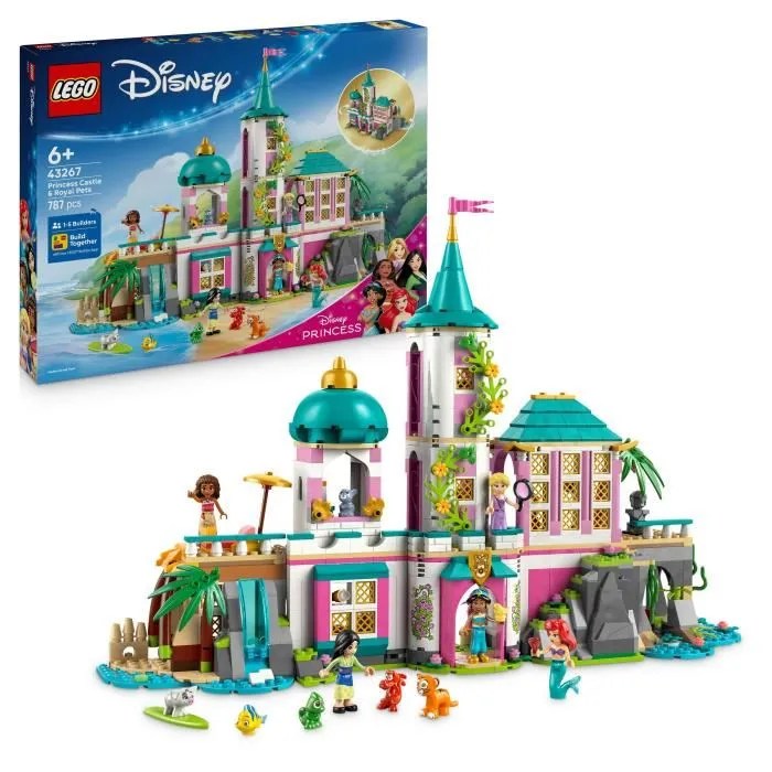 LEGO ǀ Disney 43267 Le Château des Princesses et les Animaux Royaux