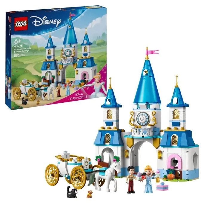 LEGO ǀ Disney Princess 43275 Le château de Cendrillon et la calèche