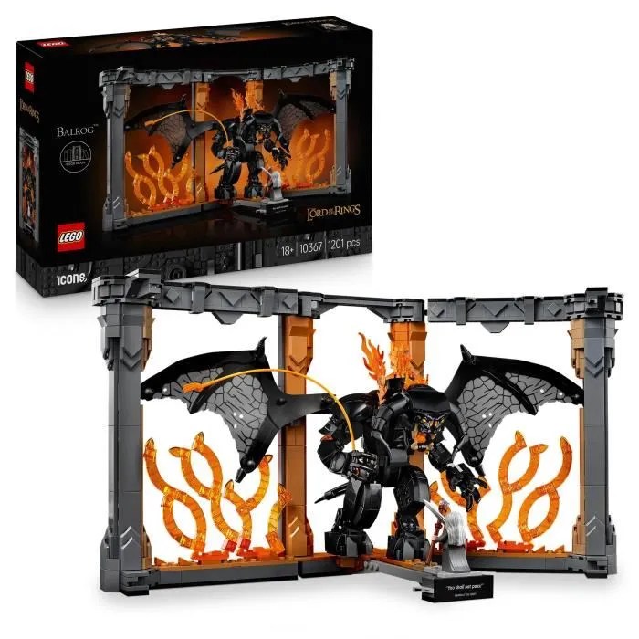 LEGO Icons Le Seigneur des Anneaux : Book Nook du Balrog