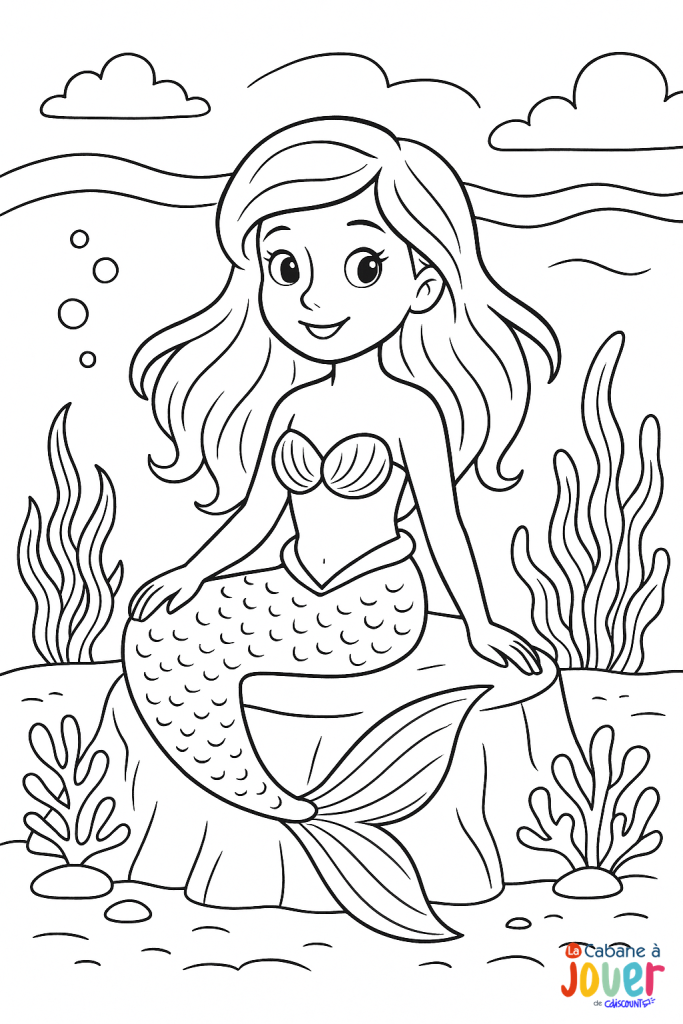 coloriage sirène