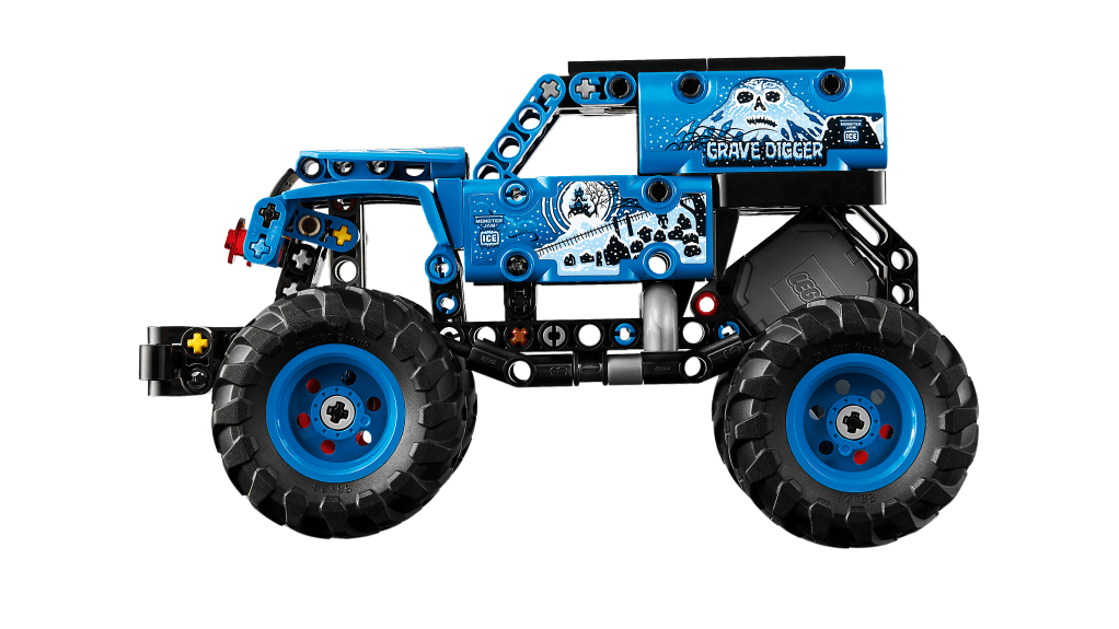 détails LEGO Technic 42219 Monster Jam™ Grave Digger™ – Feu et glace
