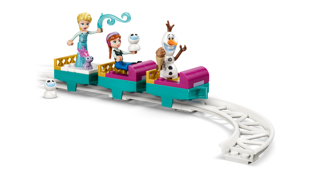 détails LEGO Disney La Reine des Neiges 43281 Le Château de Glace et la Piste Enneigée d’Elsa