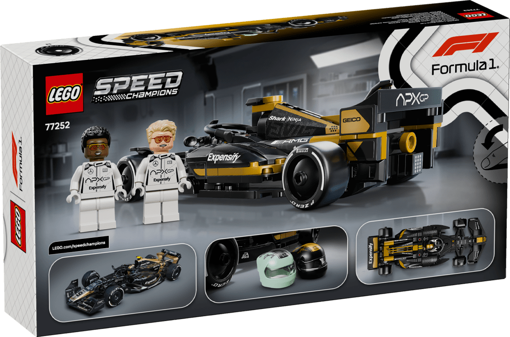 boîte LEGO Speed Champions 77252 Voiture de course de l’écurie APXGP – Film F1®