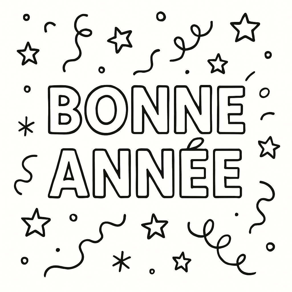 coloriage bonne année 