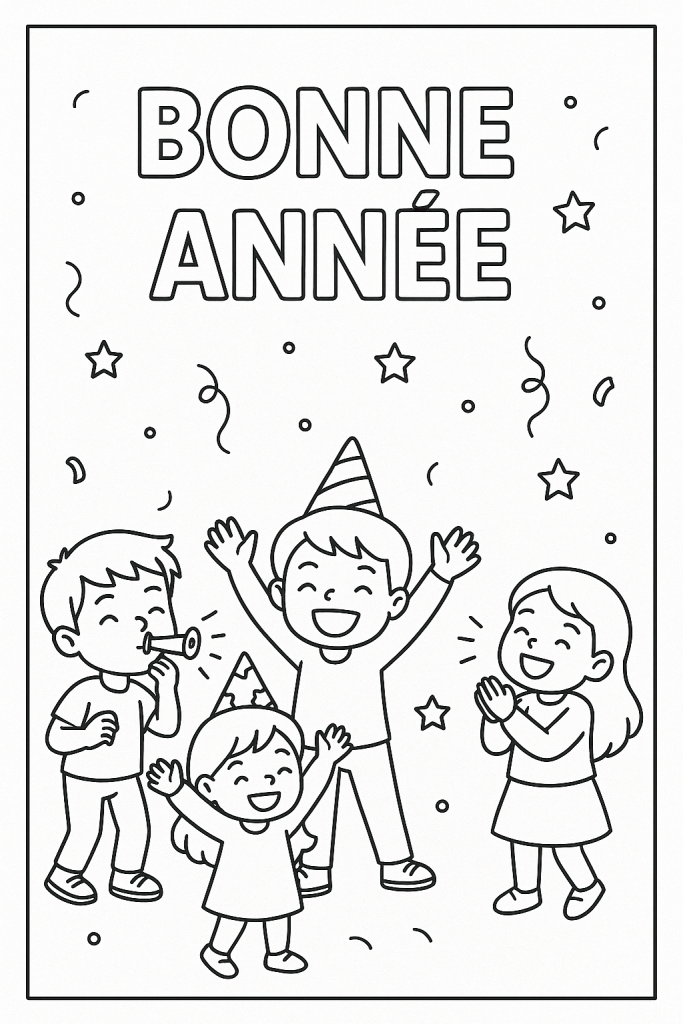 coloriage nouvelle année 