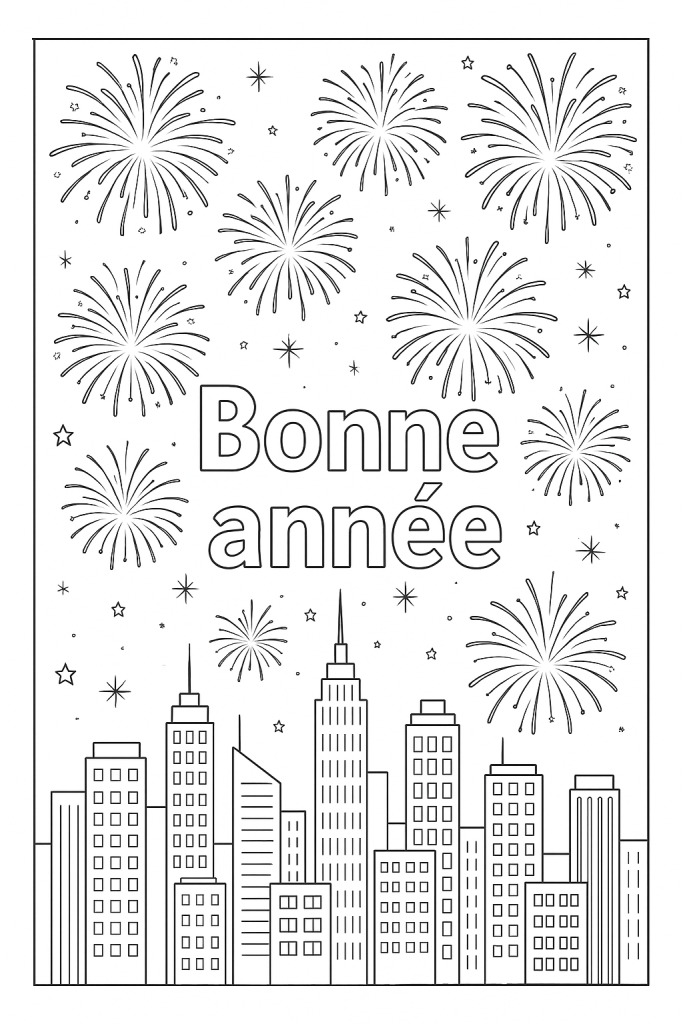 coloriage nouvelle année 