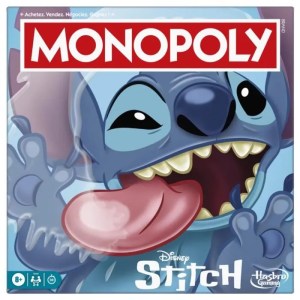 Monopoly Stitch, Jeu de société de plateau, 2 à 4 joueurs, 30 minutes, édition Disney Lilo & Stitch, Dès 8 ans