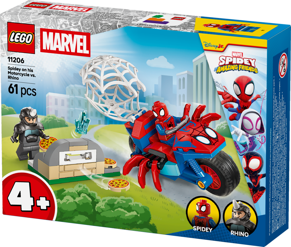 boîte LEGO ǀ Marvel 11206 Spidey sur sa Moto contre Rhino