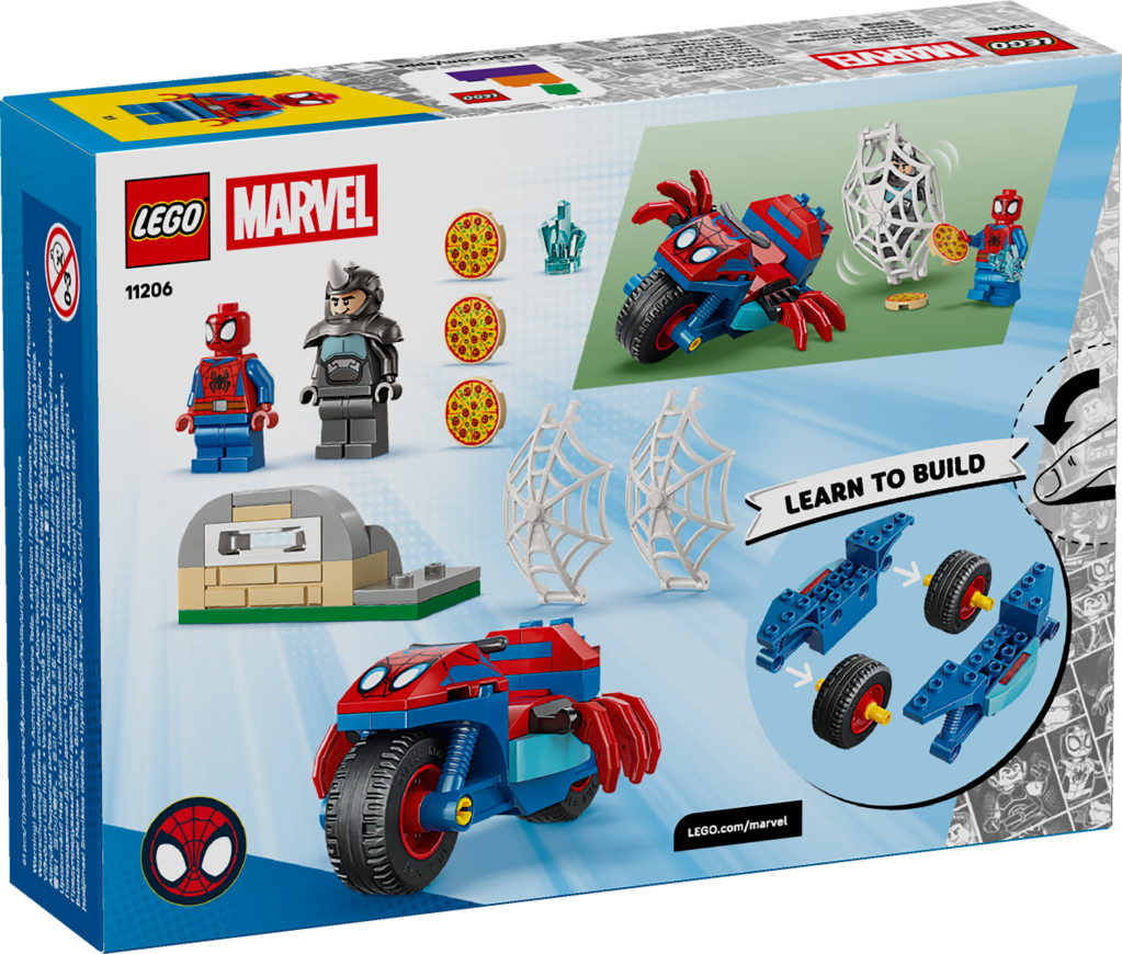 boîte LEGO ǀ Marvel 11206 Spidey sur sa Moto contre Rhino