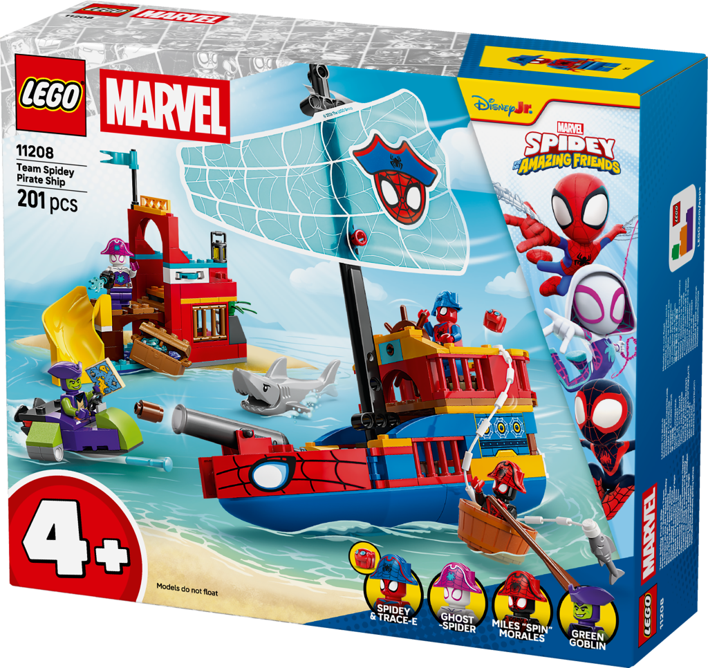 boîte LEGO ǀ Marvel 11208 Spidey et ses Amis Extraordinaires Le Bateau Pirate de l’Équipe Spidey