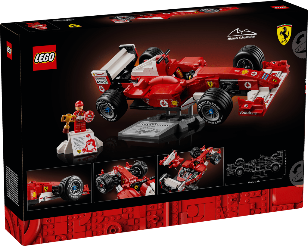 boîte LEGO Icons 11375 Ferrari F2004 et Michael Schumacher