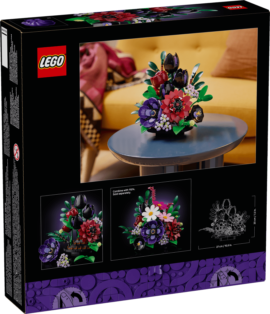 boîte LEGO Botanicals 11513 La Composition Florale Sombre