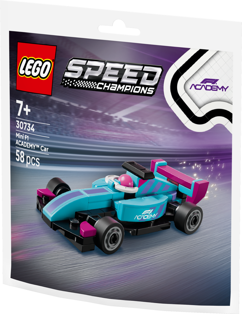 boîte LEGO Speed Champions 30734 Voiture miniature F1 ACADEMY™