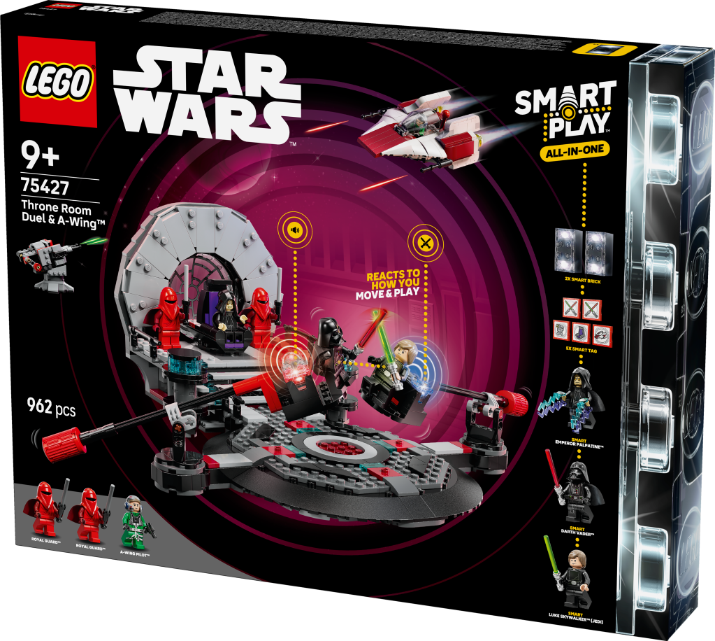 boîte LEGO Star Wars 75427 SMART PLAY™ – Duel dans la Salle du Trône et Chasseur A-Wing