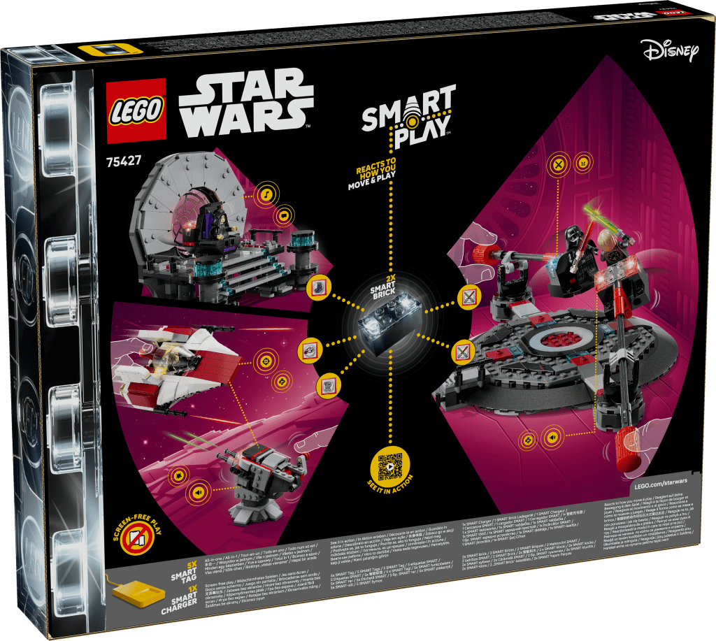 boîte LEGO Star Wars 75427 SMART PLAY™ – Duel dans la Salle du Trône et Chasseur A-Wing
