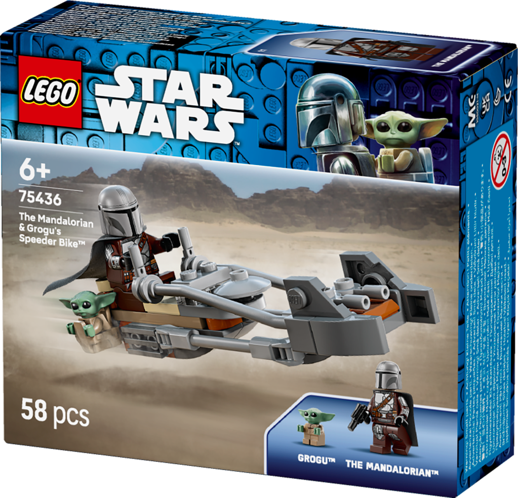 boîte LEGO Star Wars 75436 – Le Speeder Bike du Mandalorien et Grogu