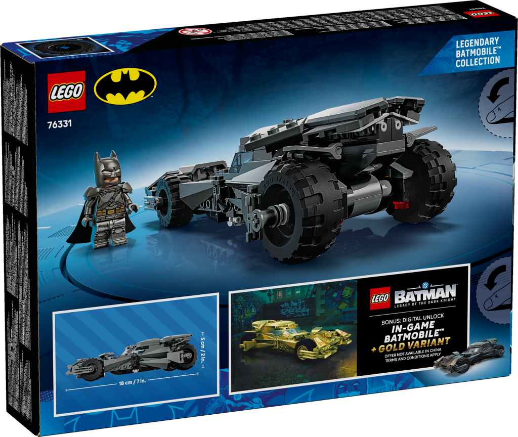 boîte LEGO DC Batman 76331 – La Batmobile de Batman v Superman