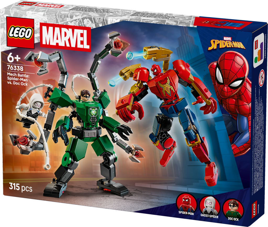boîte LEGO ǀ Marvel 76338 Le Combat des Robots : Spider-Man contre Docteur Octopus