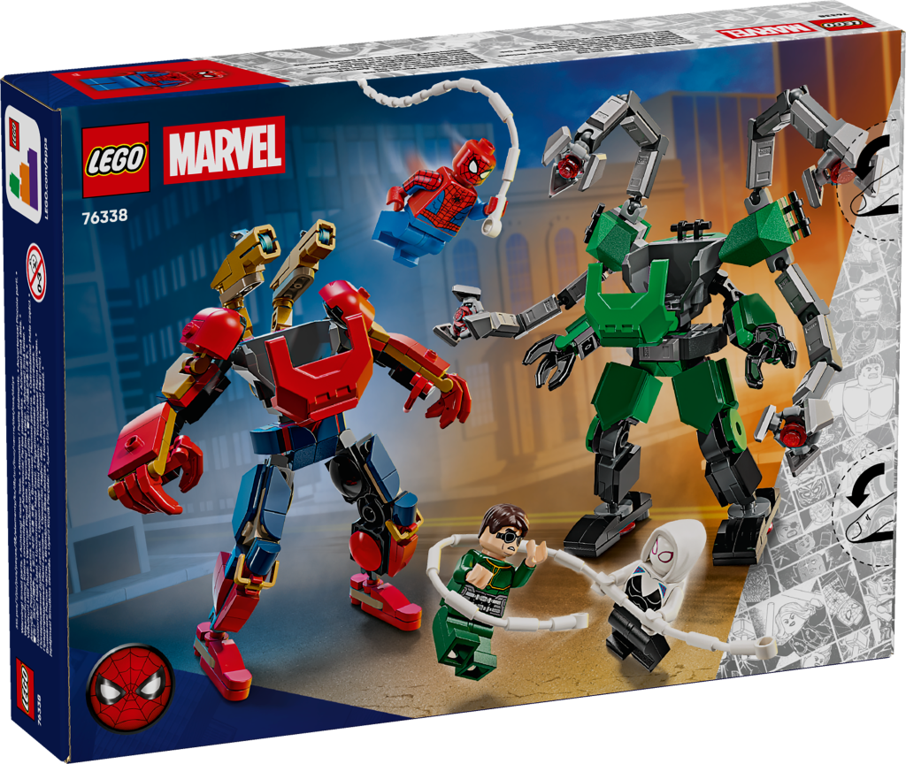 boîte LEGO ǀ Marvel 76338 Le Combat des Robots : Spider-Man contre Docteur Octopus