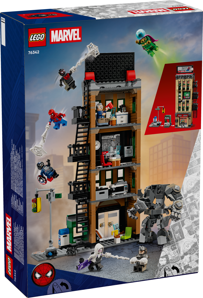boîte LEGO ǀ Marvel 76342 Spider-Man contre Mystério : le Daily Bugle