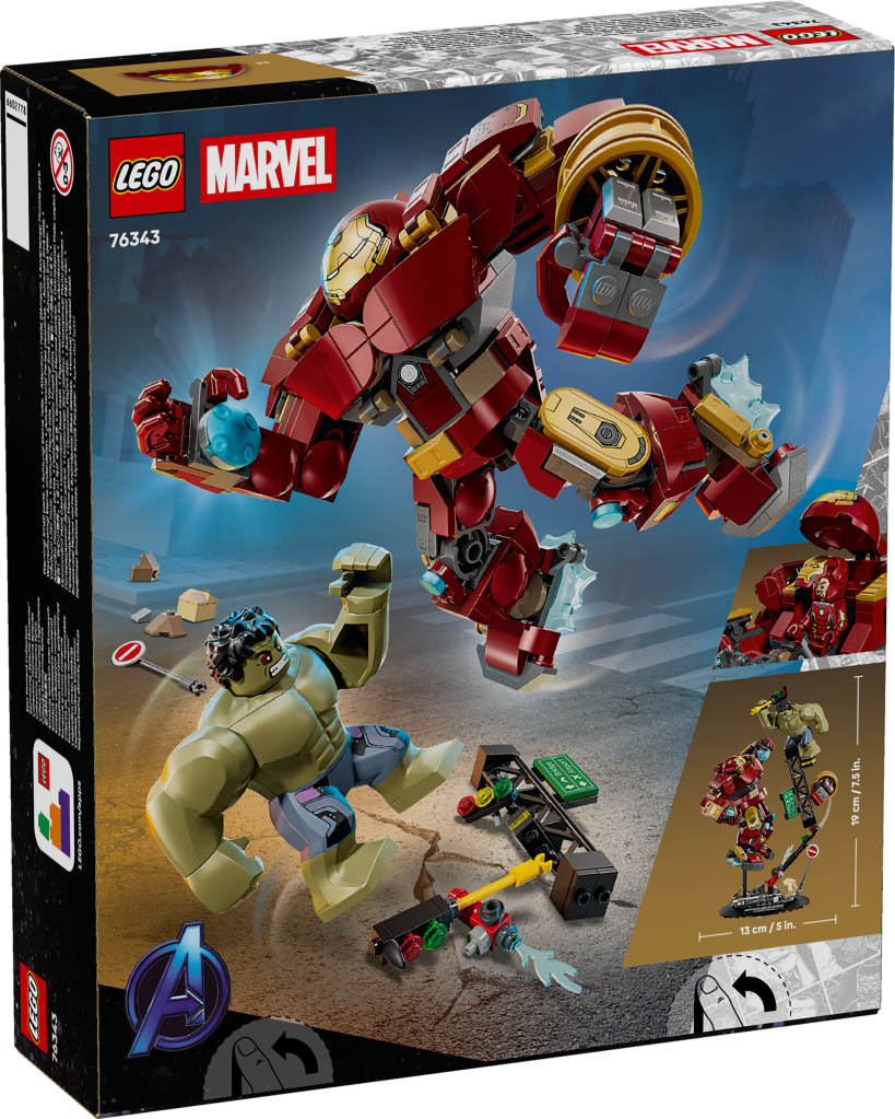 boîte LEGO ǀ Marvel 76343 Le Combat Légendaire entre Hulkbuster et Hulk