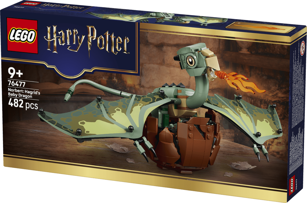 boîte LEGO Harry Potter 76477 Norbert : le Bébé Dragon de Hagrid
