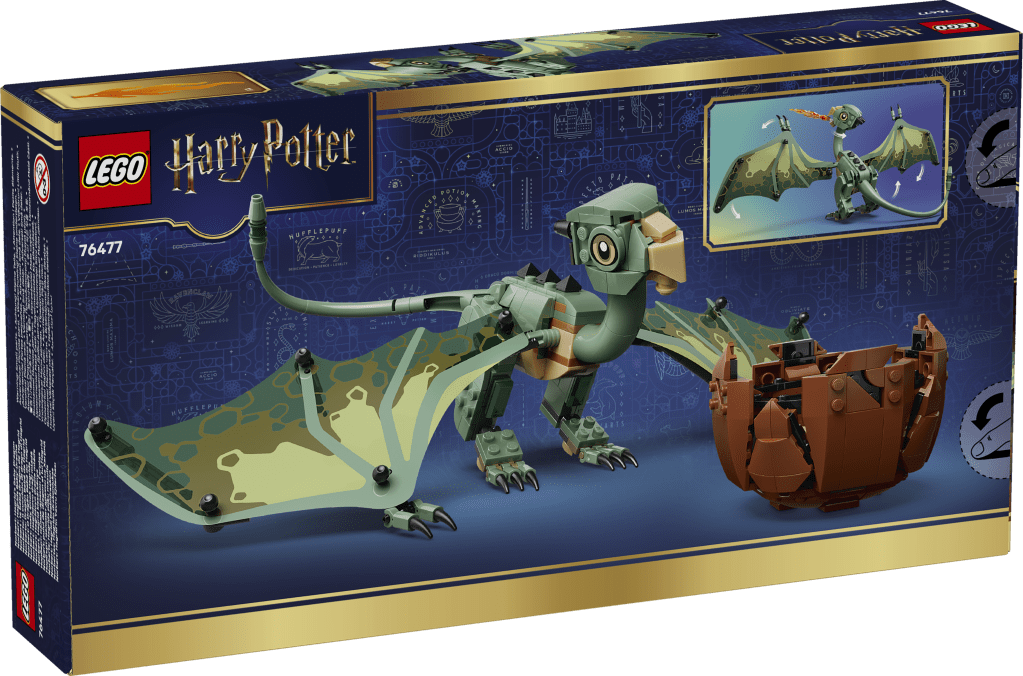 boîte LEGO Harry Potter 76477 Norbert : le Bébé Dragon de Hagrid