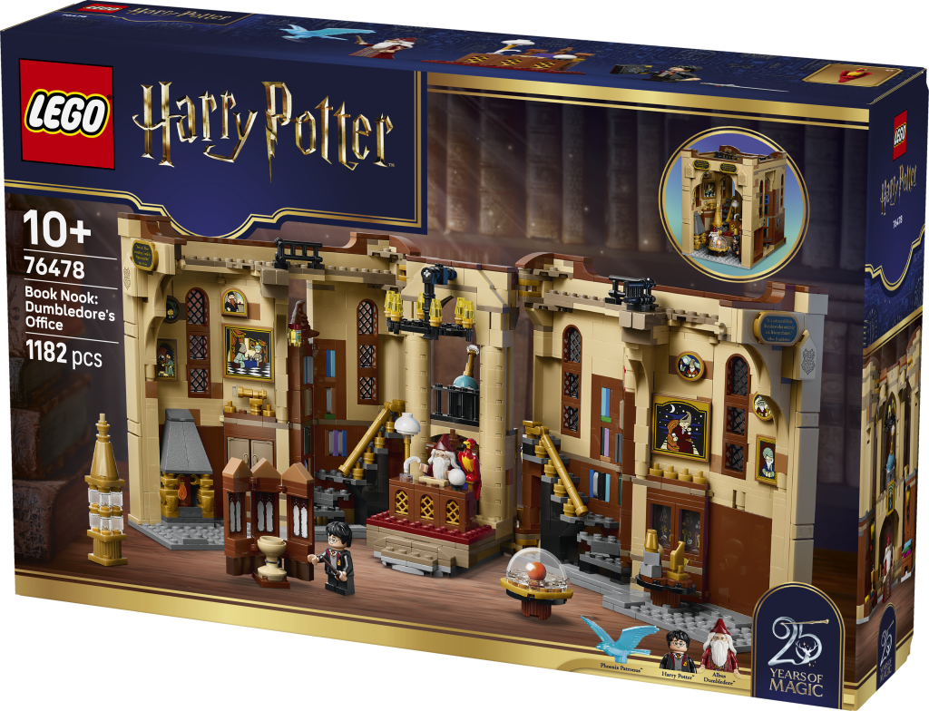 boîte LEGO Harry Potter 76478 Book Nook : le Bureau de Dumbledore