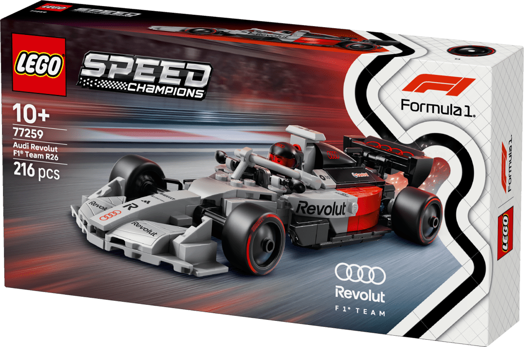 boîte LEGO Speed Champions 77259 Voiture de Course Audi Revolut F1 Team R26