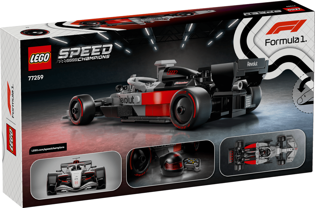 boîte LEGO Speed Champions 77259 Voiture de Course Audi Revolut F1 Team R26