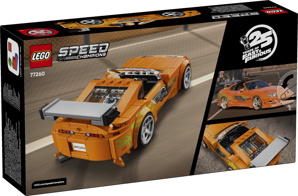 boîte LEGO Speed Champions 77260 La Toyota Supra MK4 de Fast and Furious