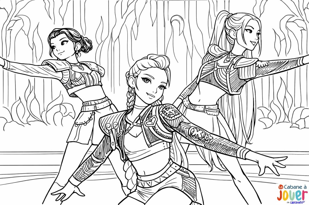 coloriage K-pop Demon Hunter