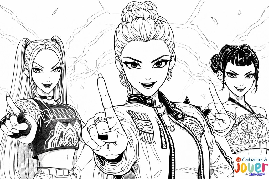 coloriage K-pop Demon Hunter