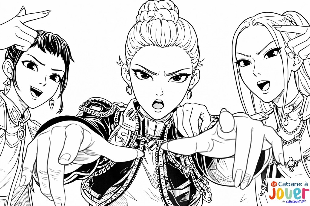 coloriage K-pop Demon Hunter