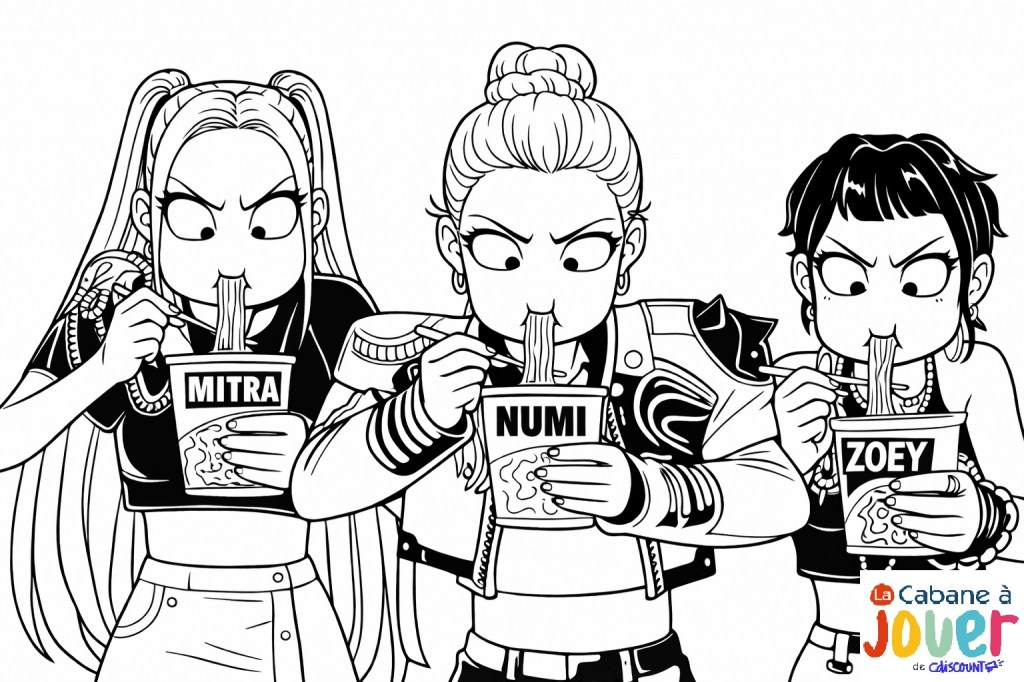 coloriage K-pop Demon Hunter