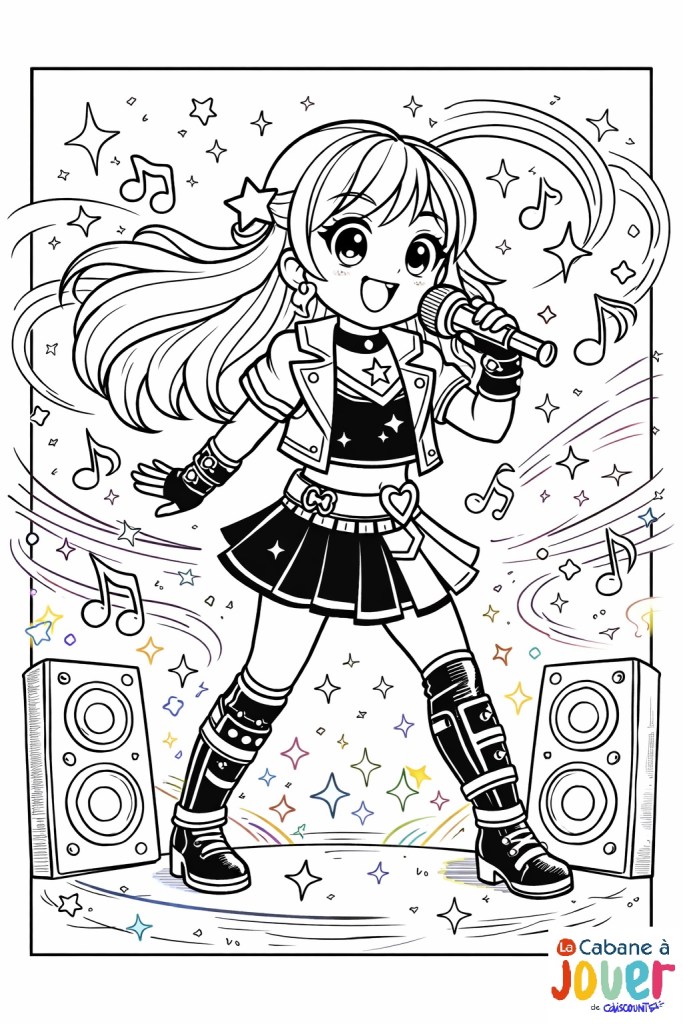 coloriages inspirés K-Pop demon hunter