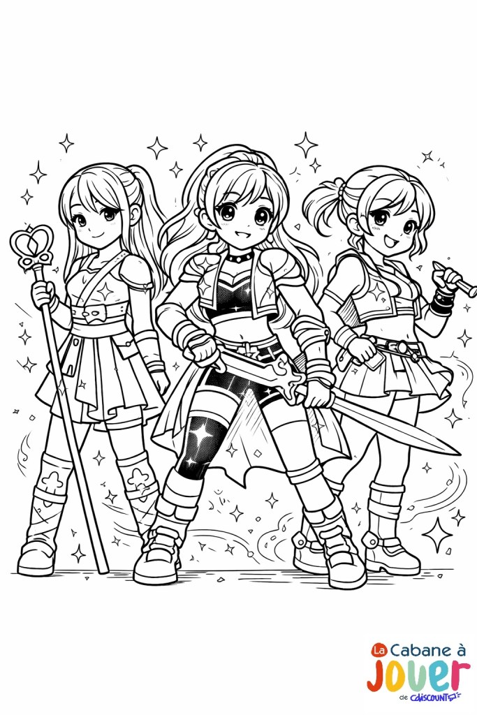 coloriages inspirés K-Pop demon hunter