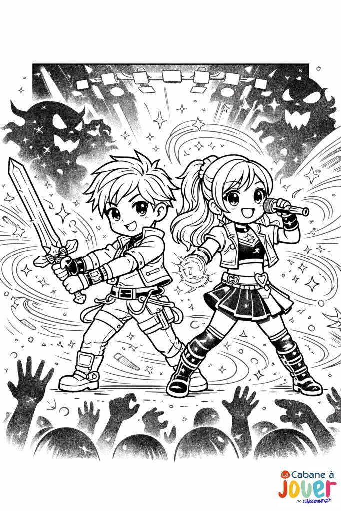 coloriages inspirés K-Pop demon hunter