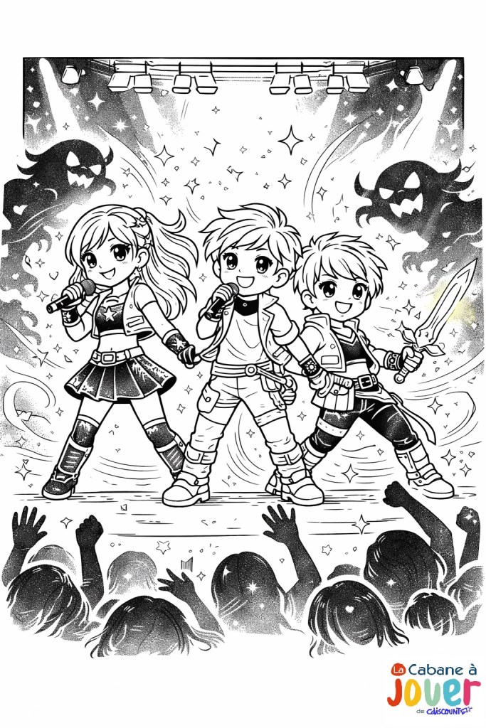 coloriages inspirés K-Pop demon hunter