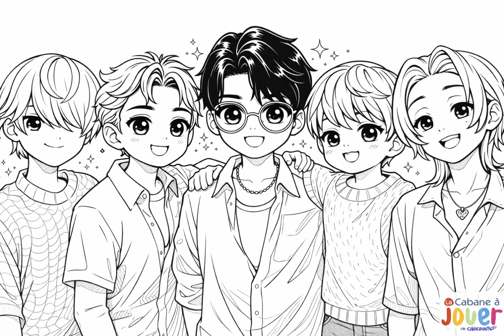 coloriages inspirés K-Pop demon hunter