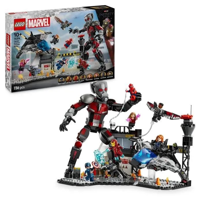 LEGO Marvel 76314 Le combat de Captain America : Civil War