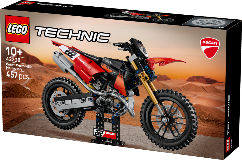 boîte LEGO Technic 42238 La Moto Ducati Desmo450 MX Factory