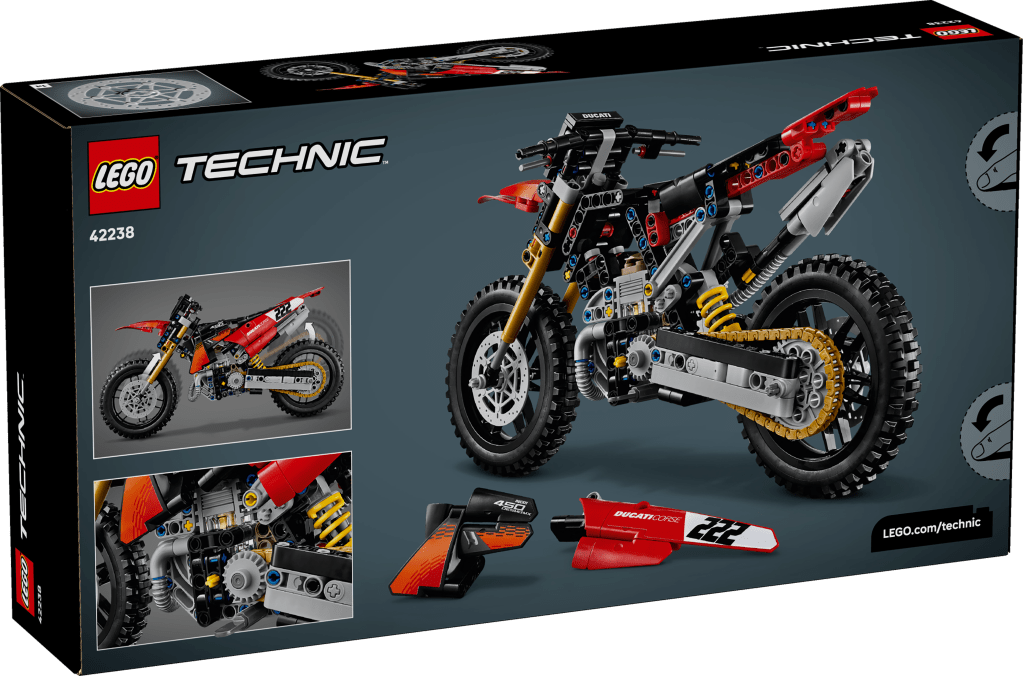 boîte LEGO Technic 42238 La Moto Ducati Desmo450 MX Factory