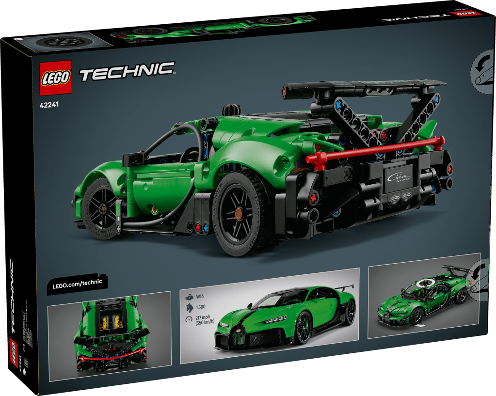 boîte LEGO Technic 42241 Hypercar Bugatti Chiron Pur Sport Verte