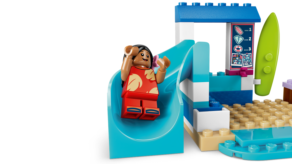 détails LEGO Disney 43280 Jeux de Plage avec Lilo et Stitch