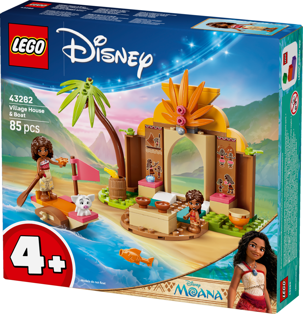 boîte LEGO Disney Vaiana 43282 Maison de Village et Pirogue de Vaiana